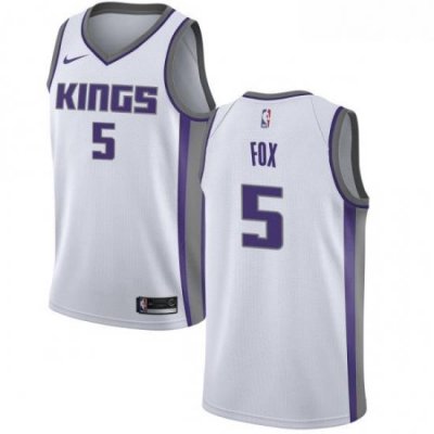 Womens Nike Sacramento Kings 5 DeAaron Fox Authentic White NBA Jersey Association Edition