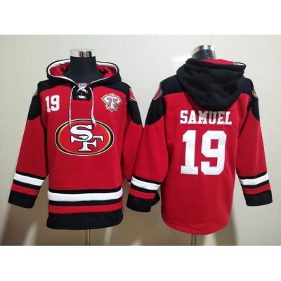 San Francisco 49ers Red Sitched Pullover Hoodie #19 Deebo Samuel