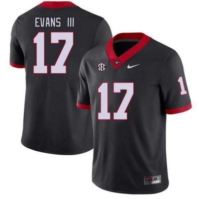 Men #17 Anthony Evans III Georgia Bulldogs College Football Jerseys Stitched-Black