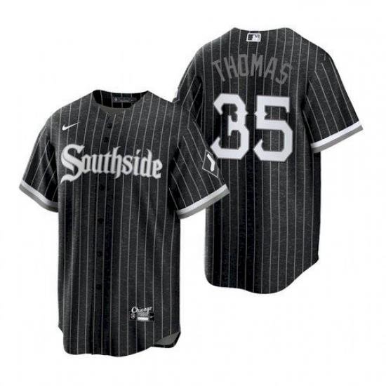 Youth Chicago White Sox Southside Frank Thomas Black Replica Jersey