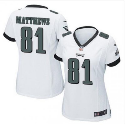 Women NEW Eagles #81 Jordan Matthews White Stitched NFL New Elite Jersey