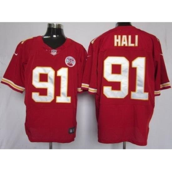 Nike Kansas City Chiefs 91 Tamba Hali Red Elite NFL Jersey