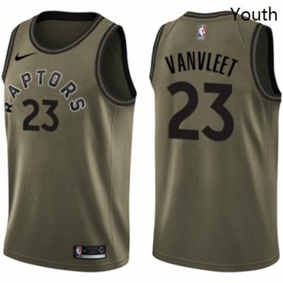 Youth Nike Toronto Raptors 23 Fred VanVleet Swingman Green Salute to Service NBA Jersey