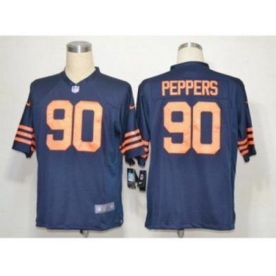 Nike Chicago Bears 90 Julius Peppers Blue Game Orange Number NFL Jersey