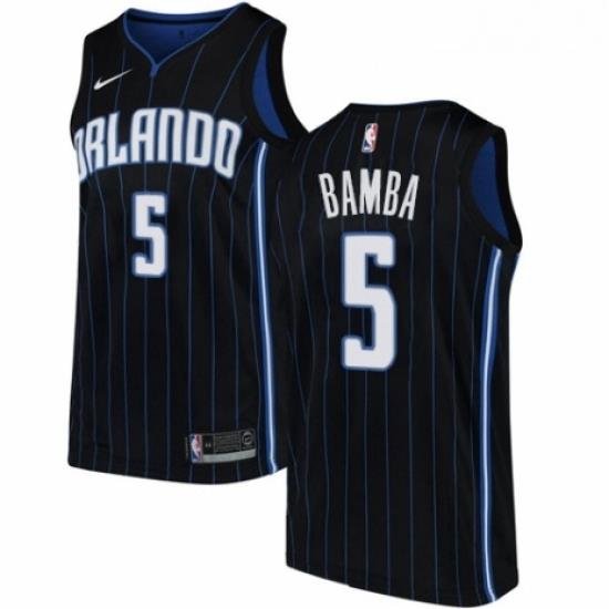 Womens Nike Orlando Magic 5 Mohamed Bamba Authentic Black NBA Jersey Statement Edition