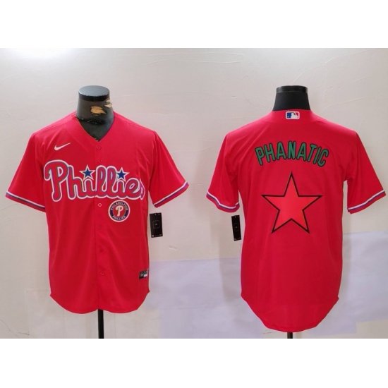 Men Philadelphia Phillies Phanatic Red Cool Base Stitched Jersey 2