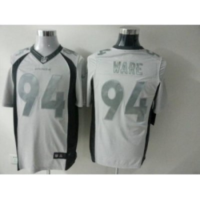 Nike Denver Broncos 94 DeMarcus Ware White Game Platinum NFL Jersey