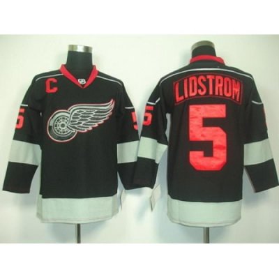 nhl deroit red wings #5 lidstrom black C patch