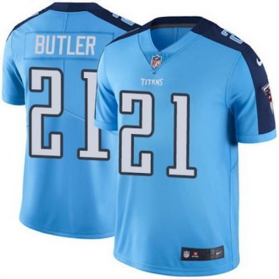 Nike Titans #21 Malcolm Butler Light Blue Youth Stitched NFL Limited Rush Jersey