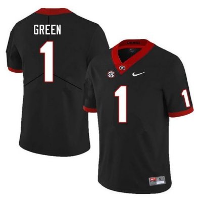 Men #1 Nyland Green Georgia Bulldogs College Football Jerseys Sale-Black