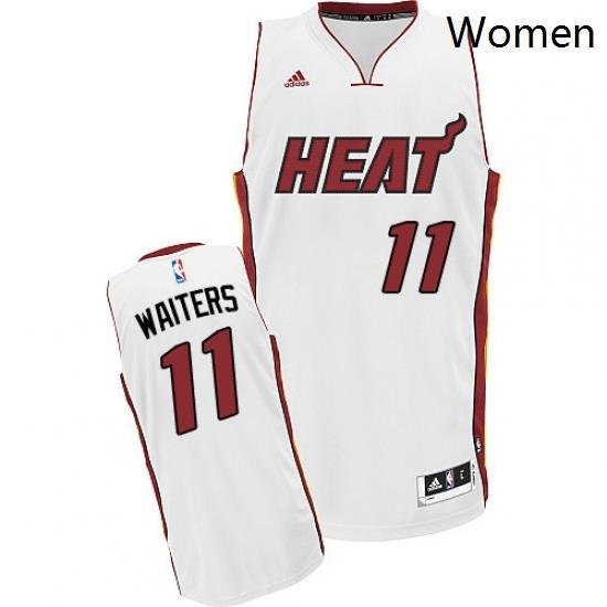 Womens Adidas Miami Heat 11 Dion Waiters Swingman White Home NBA Jersey