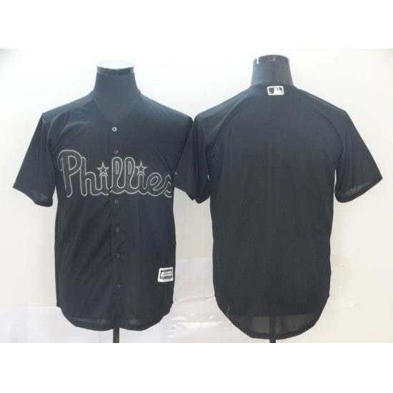 Phillies Blank Black 2019 Players 27 Weekend Authentic Player Jersey