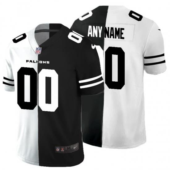 Men Women Youth Toddler Atlanta Falcons Custom Men Black V White Peace Split Nike Vapor Untouchable Limited NFL Jersey