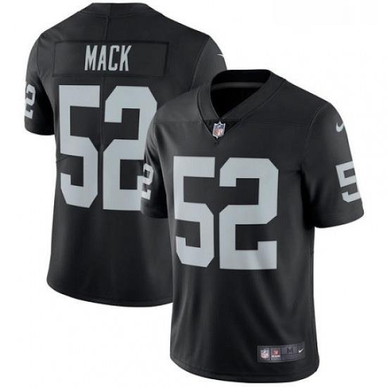 Mens Nike Oakland Raiders 52 Khalil Mack Black Team Color Vapor Untouchable Limited Player NFL Jersey