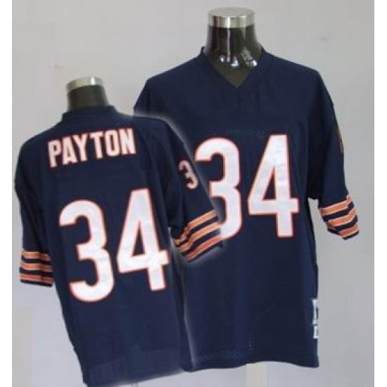 Chicago Bears 34 Walter Payton Premier Throwback Team blue Color mitchellandness Jersey