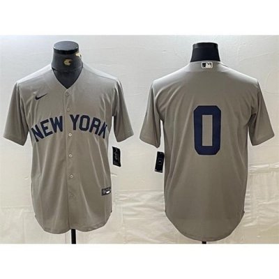 Men NeW York Yankees 0 Marcus Stroman Grey Cool Base Stitched Baseball Jersey