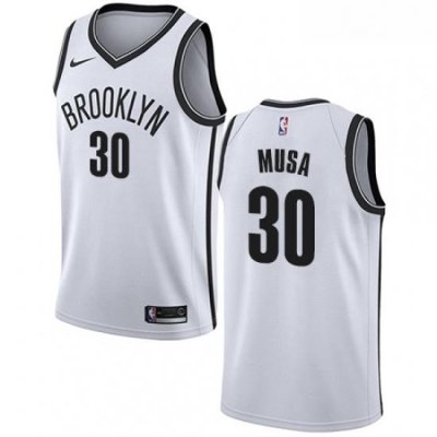 Womens Nike Brooklyn Nets 30 Dzanan Musa Swingman White NBA Jersey Association Edition