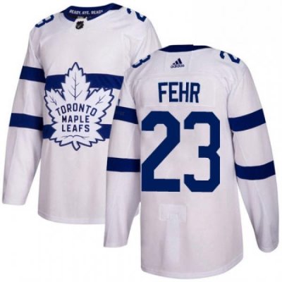 Youth Adidas Toronto Maple Leafs 23 Eric Fehr Authentic White 2018 Stadium Series NHL Jersey