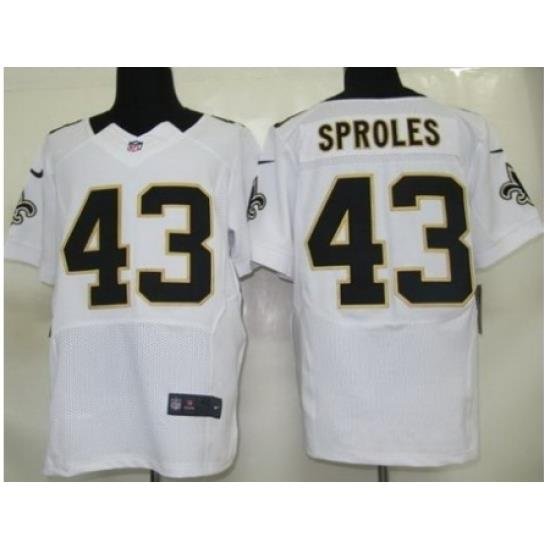 Nike NeW Orleans Saints 43 Darren Sproles White Elite NFL Jersey