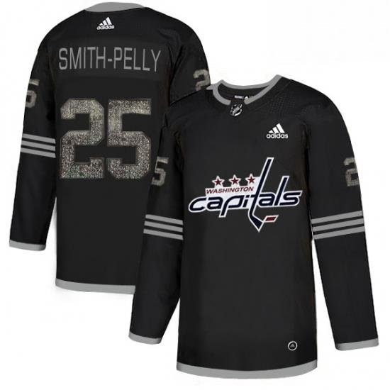 Mens Adidas Washington Capitals 25 Devante Smith Pelly Black 1 Authentic Classic Stitched NHL Jersey