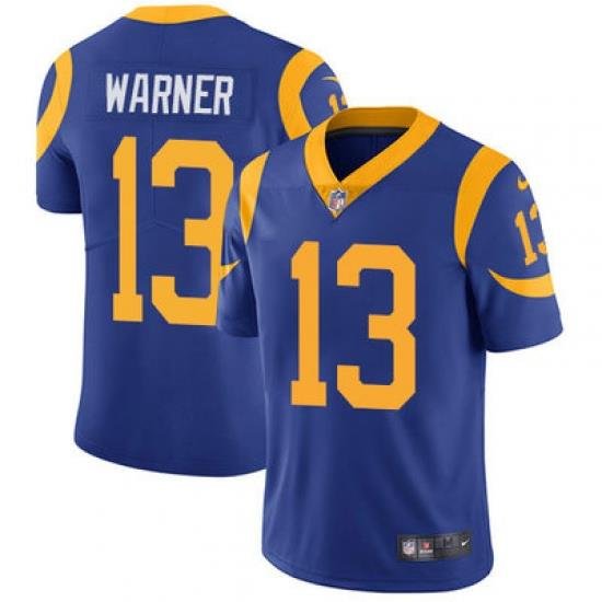 Nike Rams #13 Kurt Warner Royal Blue Alternate Youth Stitched NFL Vapor Untouchable Limited Jersey