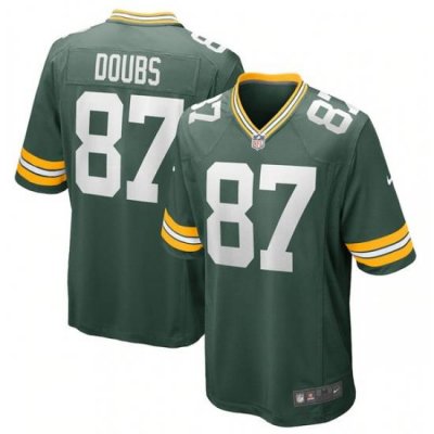 Men Green Bay Packers 87 Romeo Doubs Green Stitched Game JerseyS