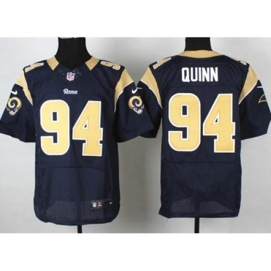 Nike St. Louis Rams 94 Robert Quinn Blue Elite NFL Jersey