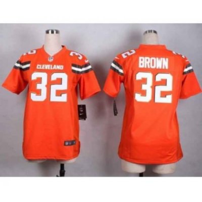 nike women nfl jerseys cleveland browns 32 brown orange[nike][new style]