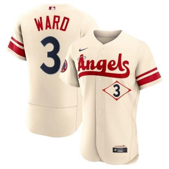 Men Los Angeles Angels 3 Taylor Ward 2022 Cream City Connect Flex Base Stitched Jersey