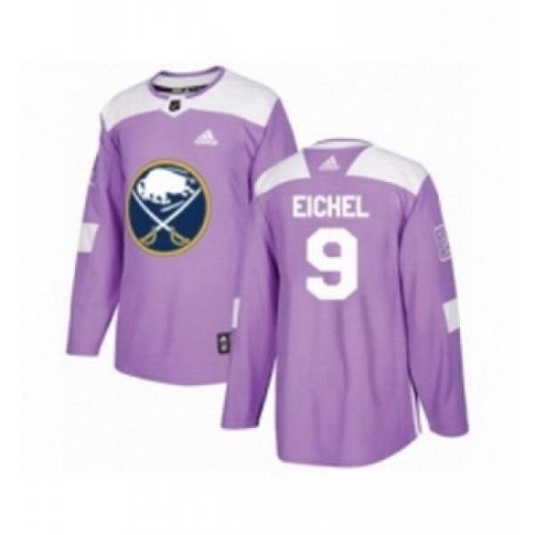 Youth Adidas Buffalo Sabres 9 Jack Eichel Authentic Purple Fights Cancer Practice NHL Jersey