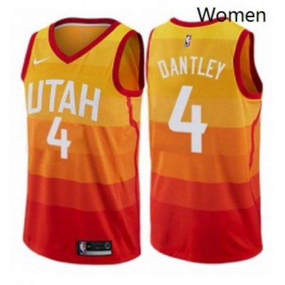 Womens Nike Utah Jazz 4 Adrian Dantley Swingman Orange NBA Jersey City Edition