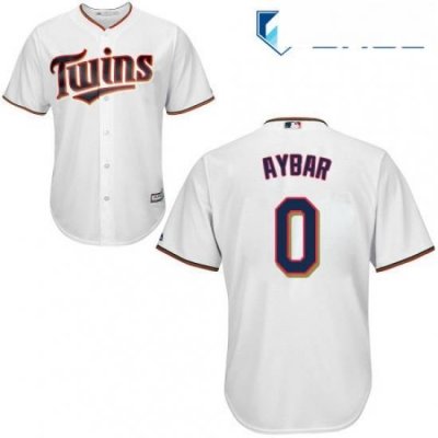 Youth Majestic Minnesota Twins 0 Erick Aybar Authentic White Home Cool Base MLB Jersey