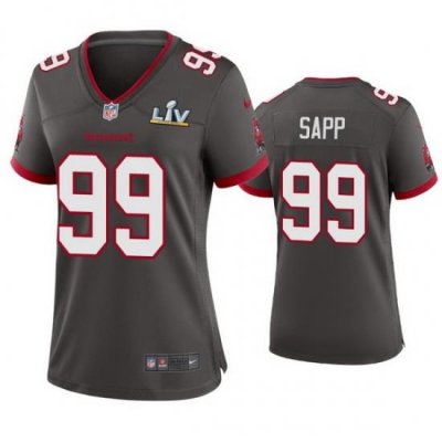 Women Warren Sapp Buccaneers Pewter Super Bowl Lv Game Jersey