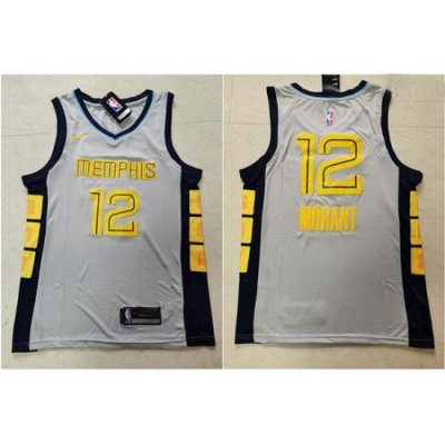 Grizzlies 12 Ja Morant Gray Nike Swingman Jersey