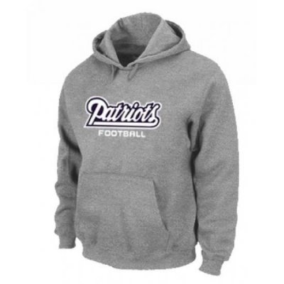 NFL Mens Nike New England Patriots Font Pullover Hoodie Grey