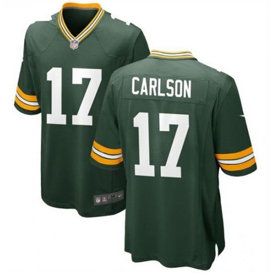 Men Green Bay Packers 17 Anders Carlson Green Stitched Game Jersey