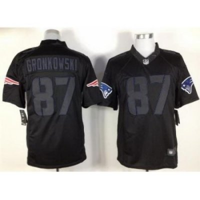 Nike NeW England Patriots 87 Rob GronkoWski Black LIMITED Impact NFL Jersey