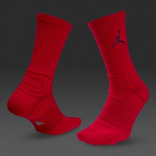 Long Red Jordan socks