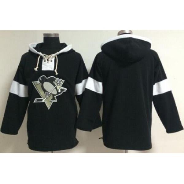 Pittsburgh Penguins Blank Black Pullover Hoodie Jersey