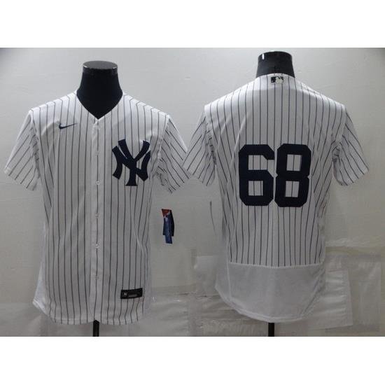 Men NeW York Yankees 68 Dellin Betances White Flex Base Stitched Jerse