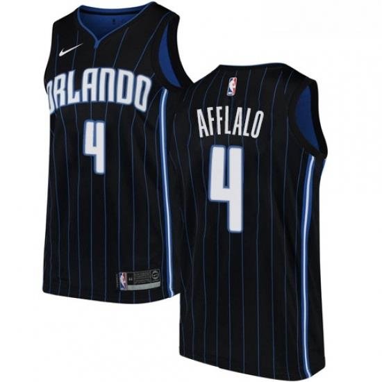 Womens Nike Orlando Magic 4 Arron Afflalo Swingman Black Alternate NBA Jersey Statement Edition