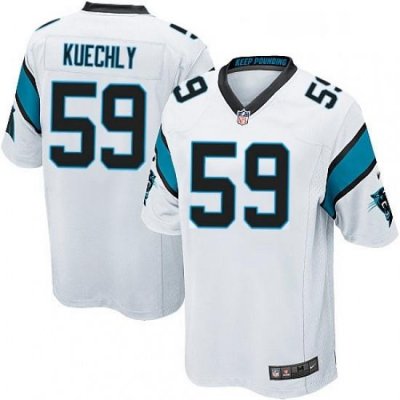 Mens Nike Carolina Panthers 59 Luke Kuechly Game White NFL Jersey