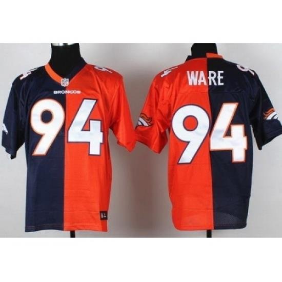 Nike Denver Broncos 94 Demarcus Ware Orange Blue Elite Split NFL Jersey