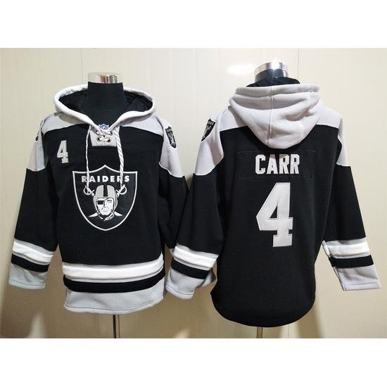 Los Angeles Raiders Sitched Pullover Hoodie #4 Derek Carr