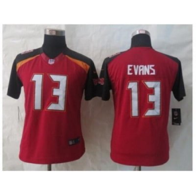 Women 2014 NeW Nike Tampa Bay Buccaneers #13 Evans red Jerseys