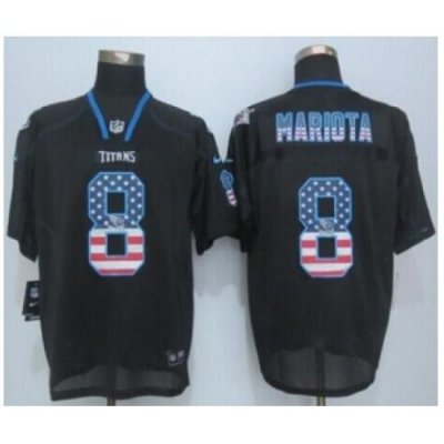 nike nfl jerseys tennessee titans 8 mariota black[Elite USA flag fashion][mariota]