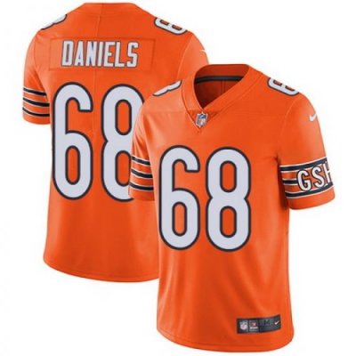 Nike Bears #68 James Daniels Orange Mens Stitched NFL Limited Rush Jersey