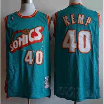 Men Seattle SuperSonics SHAWN KEMP 40 Mitchell Ness Jersey