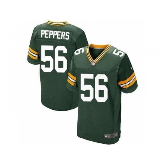 Nike Green Bay Packers 56 Julius Peppers Green Elite NFL Jersey