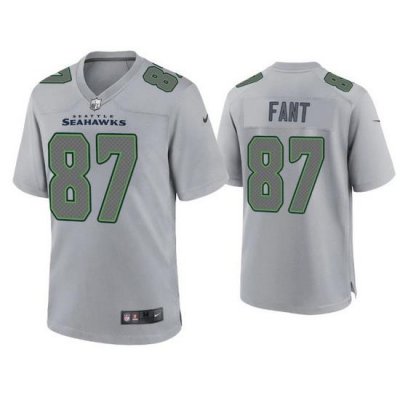 Men Seattle Seahawks 87 Noah Fant Grey Atmosphere Fashion Stitched Game Jersey